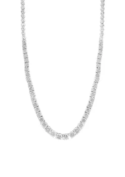 Brand new 🥰 0.31 ct. t.w. Diamond Illusion Set Tennis Necklace in Sterling Silver by Effy® 🤩