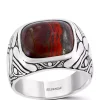 New 🤩 Men's 5.4 ct. t.w. Red Jasper Ring in Sterling Silver by Effy® ✔️