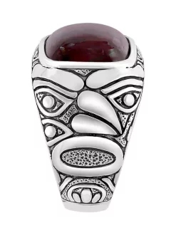 New 🤩 Men's 5.4 ct. t.w. Red Jasper Ring in Sterling Silver by Effy® ✔️ -Effy® Sales Shop Belk 1484