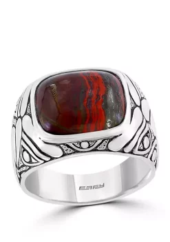New 🤩 Men's 5.4 ct. t.w. Red Jasper Ring in Sterling Silver by Effy® ✔️ -Effy® Sales Shop Belk 1485