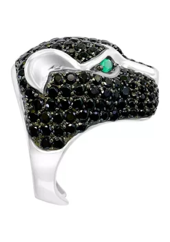 Coupon 🥰 Sterling Silver Black Spinel and Green Onyx Panther Ring by Effy® 👏 -Effy® Sales Shop Belk 1490