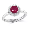 Flash Sale 🛒 1 ct. t.w. Natural Ruby with 1/10 ct. t.w. Diamond Ring in Sterling Silver by Effy® 🧨
