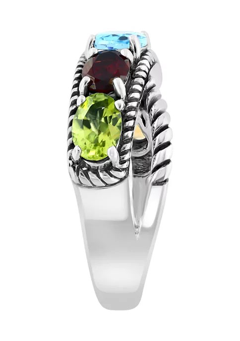 Buy 😉 Amethyst, Blue Topaz, Citrine, Garnet, and Peridot Ring in Sterling Silver by Effy® ✨ 2 Buy 😉 Amethyst, Blue Topaz, Citrine, Garnet, and Peridot Ring in Sterling Silver by Effy® ✨ - Image 2