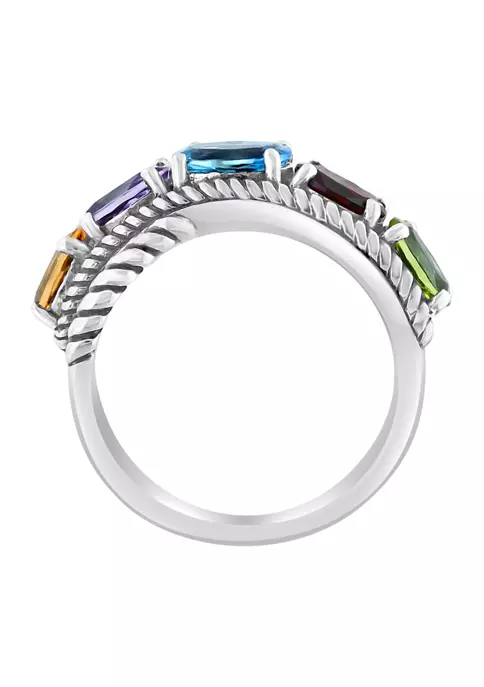 Buy 😉 Amethyst, Blue Topaz, Citrine, Garnet, and Peridot Ring in Sterling Silver by Effy® ✨ 3 Buy 😉 Amethyst, Blue Topaz, Citrine, Garnet, and Peridot Ring in Sterling Silver by Effy® ✨ - Image 3