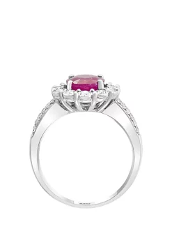 Best Pirce 🔔 1.9 ct. t.w. Ruby And 1/3 ct. t.w. Diamond Ring in 14k White Gold by Effy® 🛒 -Effy® Sales Shop Belk 1524