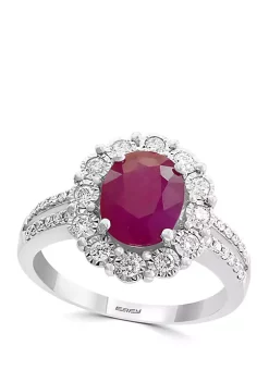 Best Pirce 🔔 1.9 ct. t.w. Ruby And 1/3 ct. t.w. Diamond Ring in 14k White Gold by Effy® 🛒 -Effy® Sales Shop Belk 1525