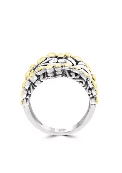 Flash Sale 💯 Band Ring in Sterling Silver and 18k Yellow Gold by Effy® 💯 -Effy® Sales Shop Belk 1538