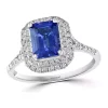 Hot Sale 👏 1/2 ct. t.w. Diamonds and 1.33 ct. t.w. Tanzanite Ring in 14k White Gold by Effy® ❤️