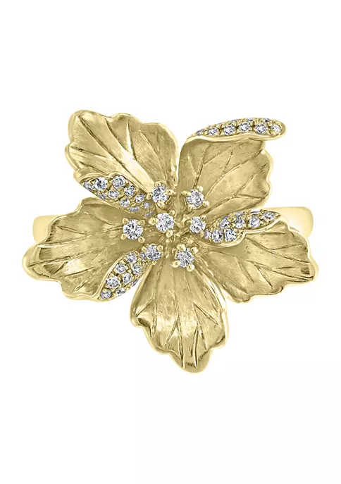Best reviews of ✨ 14K Yellow Gold 1/4 ct. t.w. Diamond Flower Ring by Effy® 🔥 2 Best reviews of ✨ 14K Yellow Gold 1/4 ct. t.w. Diamond Flower Ring by Effy® 🔥 - Image 2