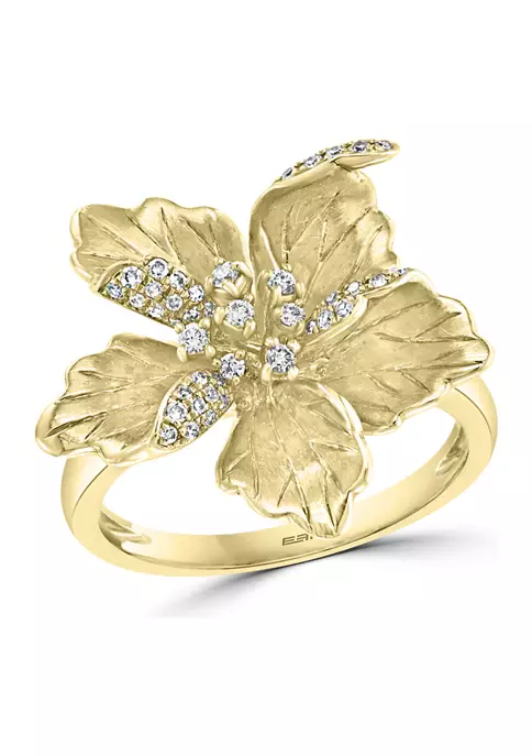 Best reviews of ✨ 14K Yellow Gold 1/4 ct. t.w. Diamond Flower Ring by Effy® 🔥 4 Best reviews of ✨ 14K Yellow Gold 1/4 ct. t.w. Diamond Flower Ring by Effy® 🔥 - Image 4