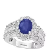 Cheap 😉 1.9 ct. t.w. Sapphire and 0.94 ct. t.w. Diamond Ring in 14k White Gold by Effy® 💯