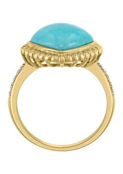 Promo 🎉 1/10 ct. t.w. Diamond and 4.41 ct. t.w. Turquoise Ring in 14K Yellow Gold by Effy® 🛒 8 Promo 🎉 1/10 ct. t.w. Diamond and 4.41 ct. t.w. Turquoise Ring in 14K Yellow Gold by Effy® 🛒 -Effy® Sales Shop Belk 1579