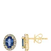 Budget 🌟 1.33 ct. t.w. Tanzanite and 1/4 ct. t.w. Diamond Earrings in 14k Yellow Gold by Effy® 🌟