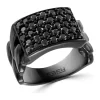 Deals ⌛ Men's 2 ct. t.w. Black Spinel Ring in Sterling Silver by Effy® 👍