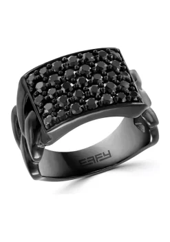 Deals ⌛ Men's 2 ct. t.w. Black Spinel Ring in Sterling Silver by Effy® 👍 -Effy® Sales Shop Belk 1591