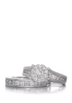 Effy® Sales Shop 26 Coupon 🌟 1.48 ct. t.w. Diamond Engagement and Wedding Band Set in 14K White Gold by Effy® 🔥
