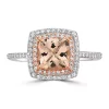 Best deal 🥰 1/4 ct. t.w. Diamonds and 1.4 ct t.w. Morganite Ring in 14k Two Tone Metal by Effy® 👏