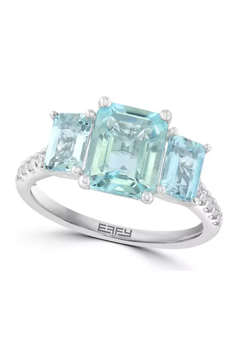 Deals 🔔 1/6 ct. t.w. Diamond and 3.45 ct. t.w. Aquamarine Ring in 14K White Gold by Effy® 🤩 6 Deals 🔔 1/6 ct. t.w. Diamond and 3.45 ct. t.w. Aquamarine Ring in 14K White Gold by Effy® 🤩 - Image 6