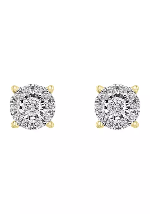 Brand new 🔔 1/2 ct. t.w. Diamond Earrings in 14k Two-Tone Metal by Effy® 🌟 2 Brand new 🔔 1/2 ct. t.w. Diamond Earrings in 14k Two-Tone Metal by Effy® 🌟 - Image 2