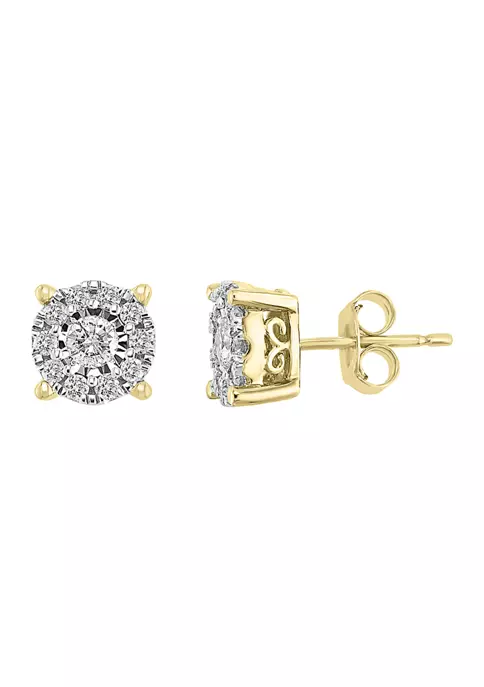 Brand new 🔔 1/2 ct. t.w. Diamond Earrings in 14k Two-Tone Metal by Effy® 🌟 3 Brand new 🔔 1/2 ct. t.w. Diamond Earrings in 14k Two-Tone Metal by Effy® 🌟 - Image 3