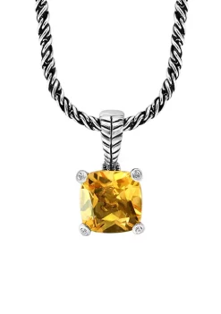 Top 10 🔔 Citrine Cable Pendant Necklace in Sterling Silver by Effy® 🤩 -Effy® Sales Shop Belk 1688