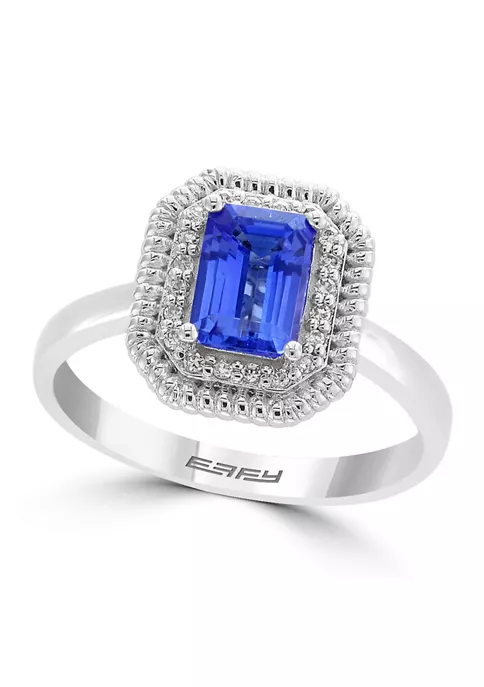 Promo ✔️ 1/10 ct. t.w. Diamond and 1 ct. t.w. Tanzanite Ring in 14K White Gold by Effy® 🛒 2 Promo ✔️ 1/10 ct. t.w. Diamond and 1 ct. t.w. Tanzanite Ring in 14K White Gold by Effy® 🛒 - Image 2