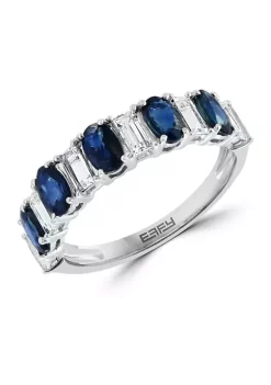 New 🎁 2.54 ct. t.w. Sapphire Ring in 14K White Gold by Effy® 😀 -Effy® Sales Shop Belk 1709