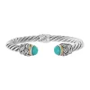 Deals ✔️ Sterling Silver 18K Yellow Gold Amazonite Hinged Bangle Bracelet by Effy® 😉