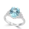 Top 10 🤩 1/3 ct. t.w. Diamond Aquamarine Ring in 14k White Gold by Effy® 🎁