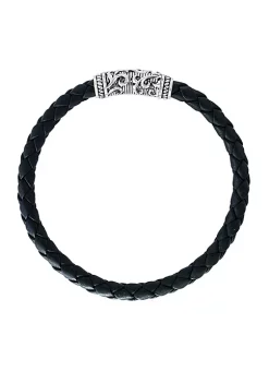 Wholesale 🔔 Sterling Silver Leather Bracelet by Effy® 🧨