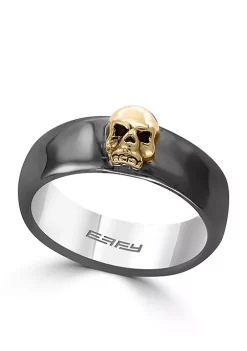 Wholesale 🌟 Men's Black Rhodium Skull Ring by Effy® 🧨