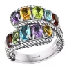 Hot Sale ✨ Sterling Silver 4 ct. t.w. Amethyst, Blue Topaz, Citrine, Garnet, and Peridot Ring by Effy® ❤️