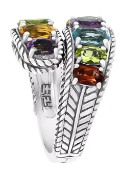 Hot Sale ✨ Sterling Silver 4 ct. t.w. Amethyst, Blue Topaz, Citrine, Garnet, and Peridot Ring by Effy® ❤️ -Effy® Sales Shop Belk 1784