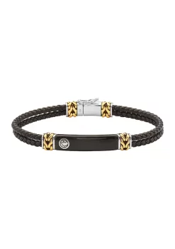 Best reviews of 😉 Men's Sterling Silver and Onyx Leather Bracelet by Effy® 😍