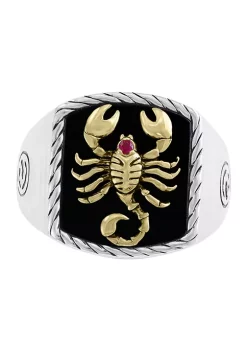 Cheapest ❤️ 5 ct. t.w. Ruby and Onyx Ring in Sterling Silver by Effy® 😀 -Effy® Sales Shop Belk 1816
