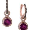 Best reviews of 🧨 1/3 ct. t.w. Diamond and 2.2 ct t.w. Rhodolite Earrings in 14K Rose Gold by Effy® 🎉