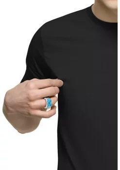 Outlet 🤩 Men's 6.65 ct. t.w. Turquoise Ring in Sterling Silver by Effy® ❤️ -Effy® Sales Shop Belk 1833