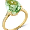 Outlet 😉 14K Yellow Gold Diamond and Green Amethyst Ring by Effy® ⌛