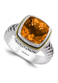 Discount ❤️ 4 ct. t.w. Citrine Ring in Sterling Silver by Effy® ⌛