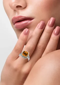 Discount ❤️ 4 ct. t.w. Citrine Ring in Sterling Silver by Effy® ⌛ -Effy® Sales Shop Belk 1842