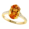 Budget 🎁 14K Yellow Gold Diamond and Citrine Ring by Effy® 💯