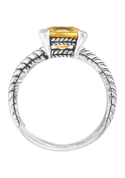 Top 10 🛒 Citrine and White Sapphire Cable Ring in Sterling Silver by Effy® ⌛ -Effy® Sales Shop Belk 1867