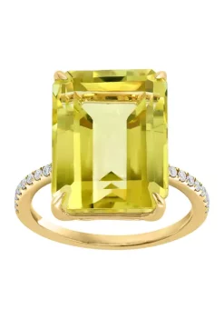Promo ⌛ 14K Yellow Gold Diamond and Lemon Quartz Ring by Effy® 🤩 7 Promo ⌛ 14K Yellow Gold Diamond and Lemon Quartz Ring by Effy® 🤩 -Effy® Sales Shop Belk 1876