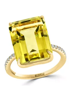 Promo ⌛ 14K Yellow Gold Diamond and Lemon Quartz Ring by Effy® 🤩 9 Promo ⌛ 14K Yellow Gold Diamond and Lemon Quartz Ring by Effy® 🤩 -Effy® Sales Shop Belk 1878