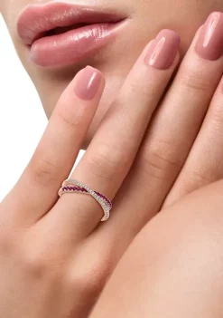 Buy 🥰 1/6 ct. t.w. Diamond and 1/4 ct. t.w. Ruby Ring in 14K Rose Gold by Effy® 🧨 -Effy® Sales Shop Belk 1882