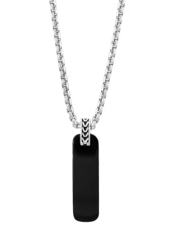 Flash Sale 🔥 Men's Sterling Silver Onyx Pendant Necklace by Effy® 🌟