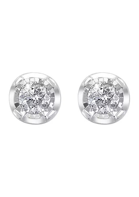 Hot Sale 😀 1 ct. t.w. Diamond Stud Earrings in Sterling Silver by Effy® ⭐ 2 Hot Sale 😀 1 ct. t.w. Diamond Stud Earrings in Sterling Silver by Effy® ⭐ - Image 2