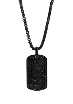 Cheapest 👏 Men's 4.3 ct. t.w. Black Spinel Pendant Necklace in Sterling Silver by Effy® 😉