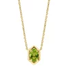 Deals ❤️ 925 Gold Plated Silver Peridot Oval Necklace by Effy® 😍