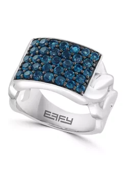 Brand new 🧨 Men's 925 Sterling Silver London Blue Topaz Ring by Effy® ⭐
